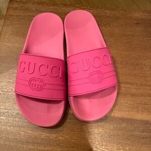 Gucci Pink Slides